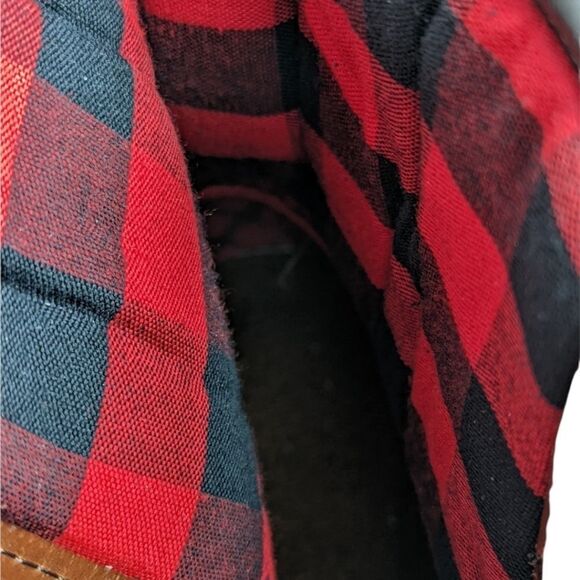 Eddie Bauer Men's Leather Duck Boots w/ Cushioned Red Flannel Inners SZ 11M - Picture 9 of 10